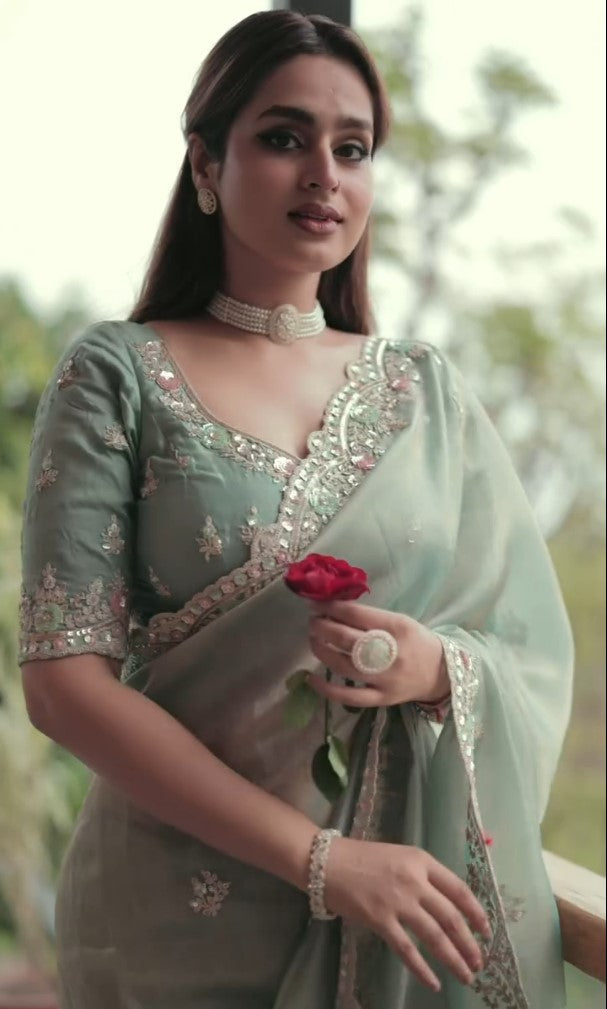 Seraphic Charm With Embroidered Grace