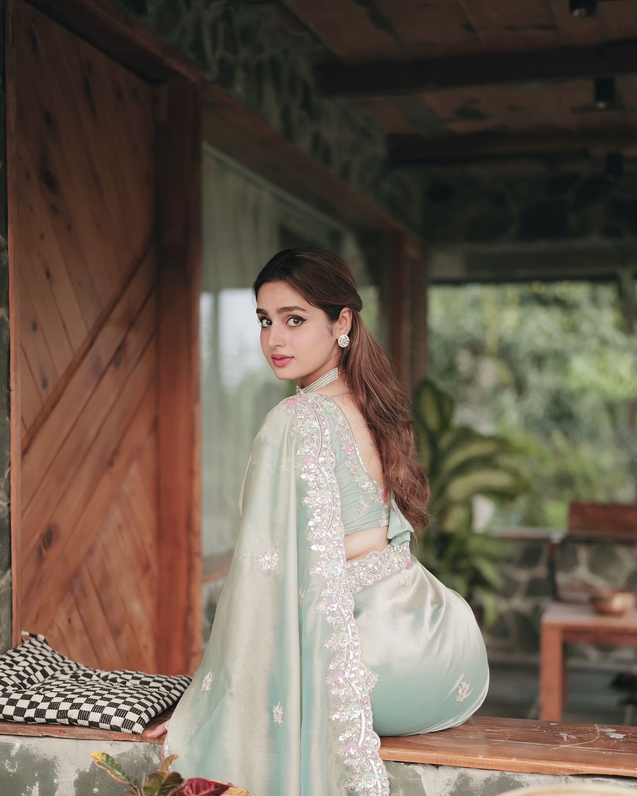 Seraphic Charm With Embroidered Grace
