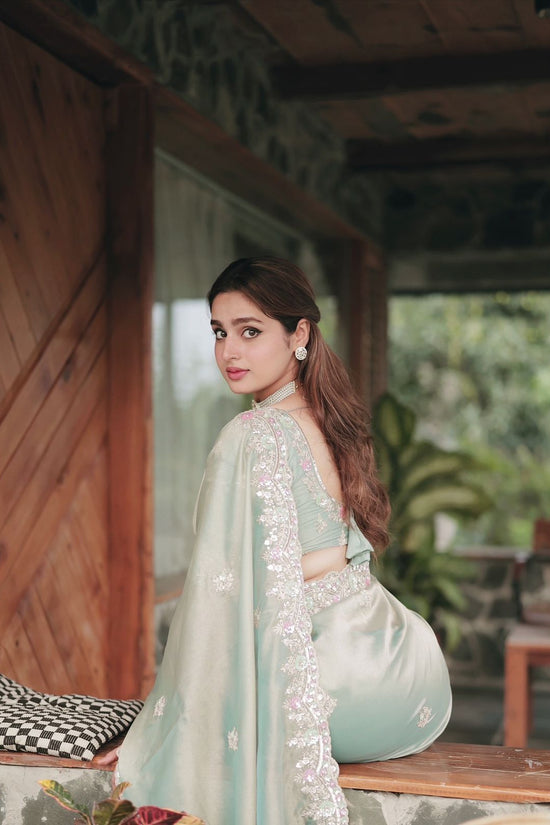 Seraphic Charm With Embroidered Grace