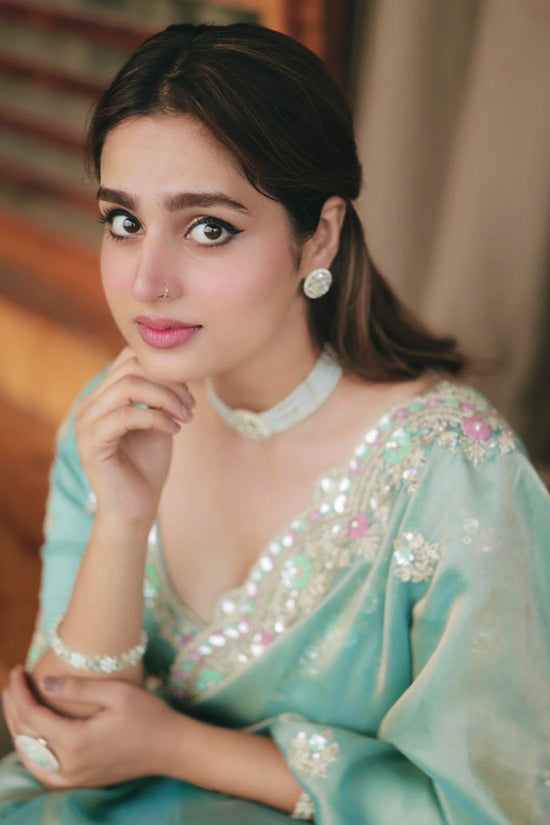 Seraphic Charm With Embroidered Grace