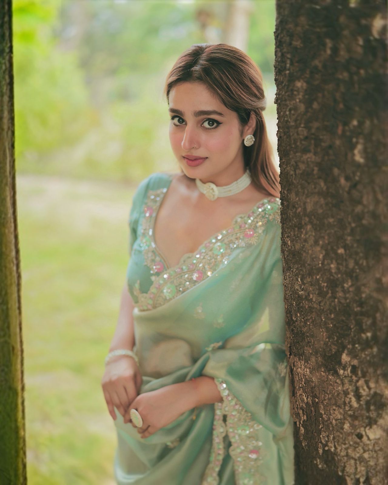Seraphic Charm With Embroidered Grace