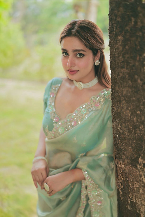 Seraphic Charm With Embroidered Grace
