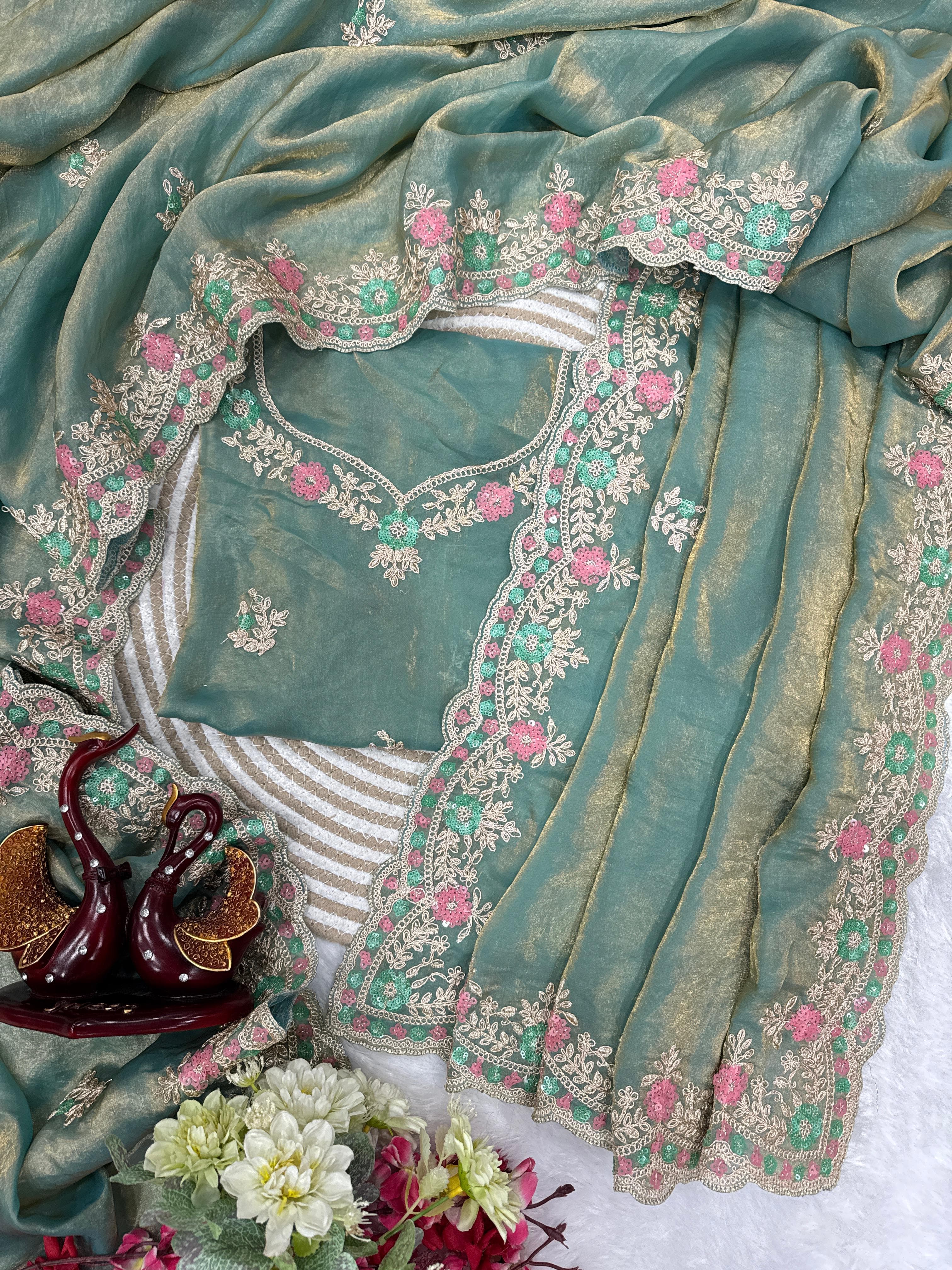 Seraphic Charm With Embroidered Grace