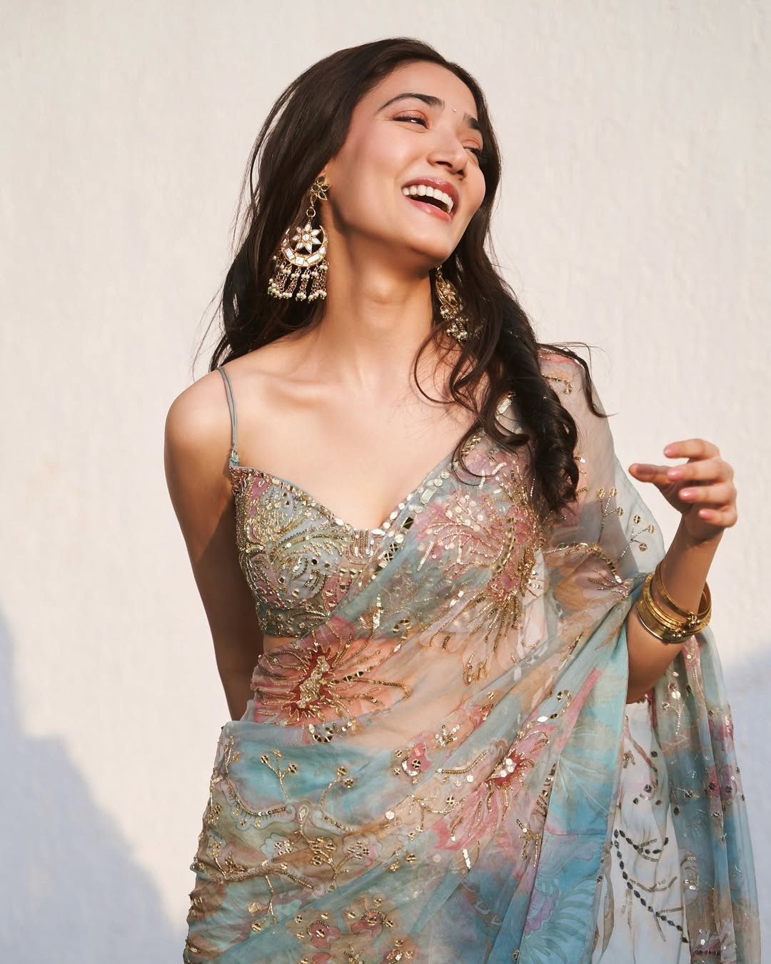 Digital Printed Tebby Silk Saree