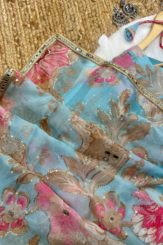 Digital Printed Tebby Silk Saree