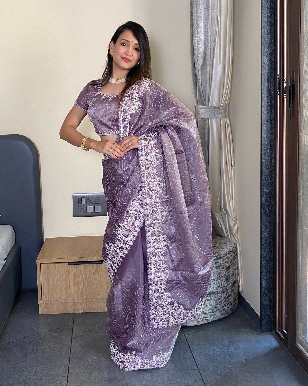 Graceful Essence Embroidered Saree