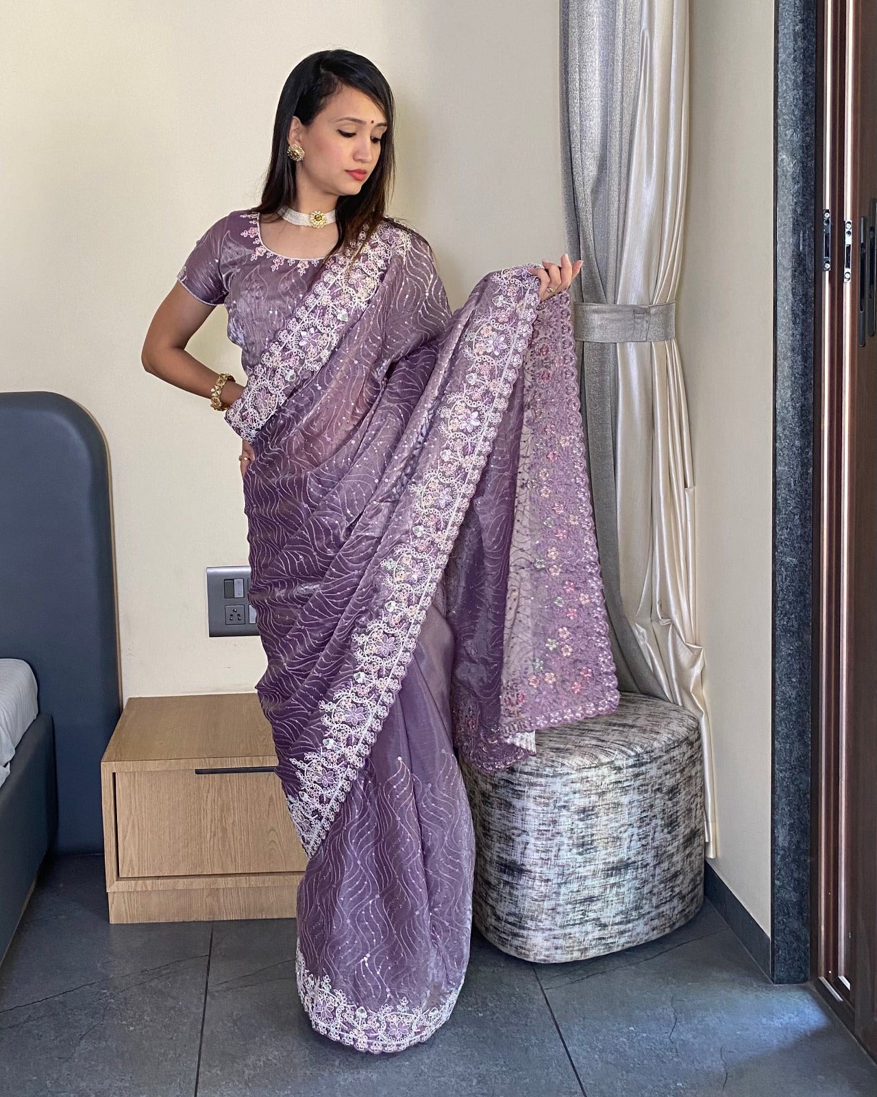 Graceful Essence Embroidered Saree