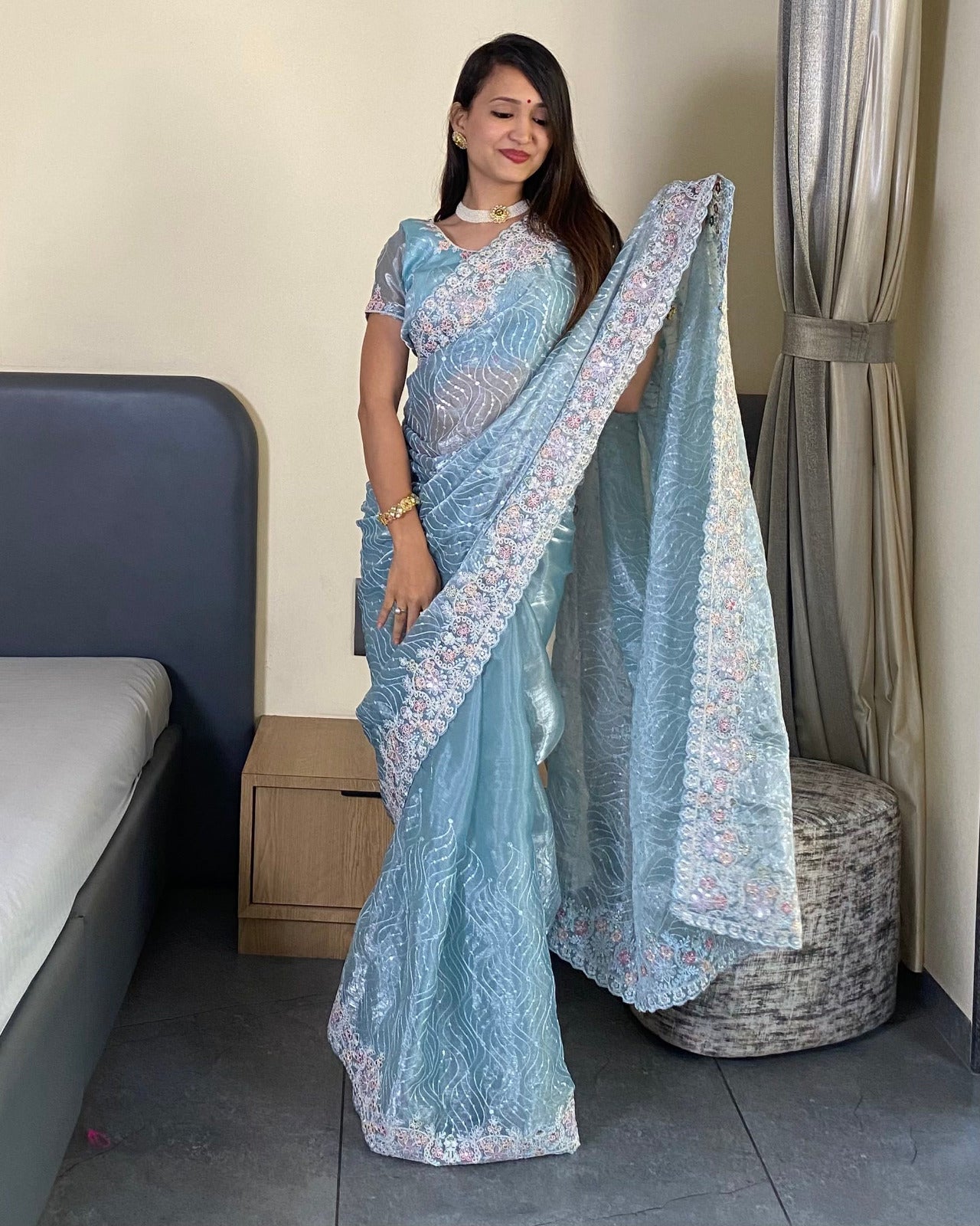 Graceful Essence Embroidered Saree