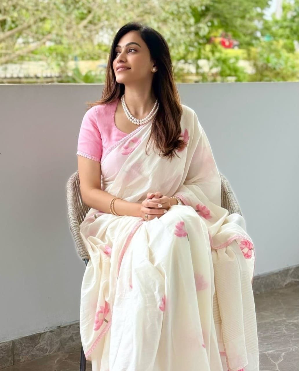 Blush Bloom Elegance Saree