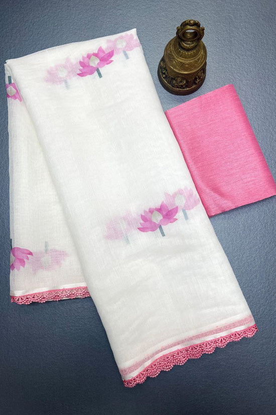 Blush Bloom Elegance Saree