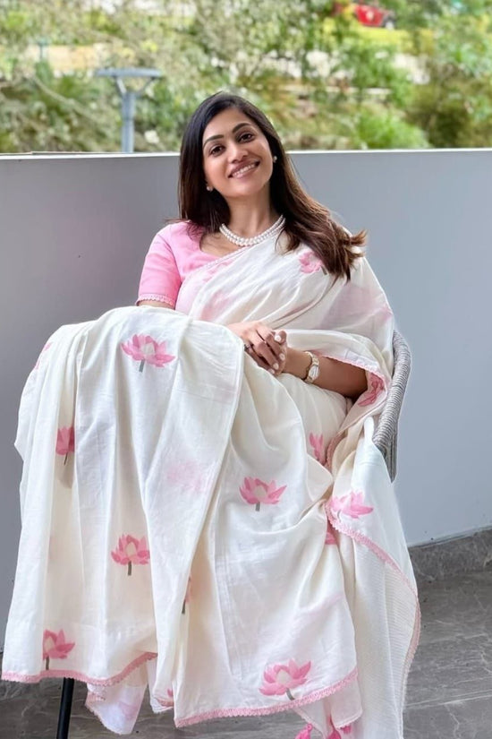 Blush Bloom Elegance Saree