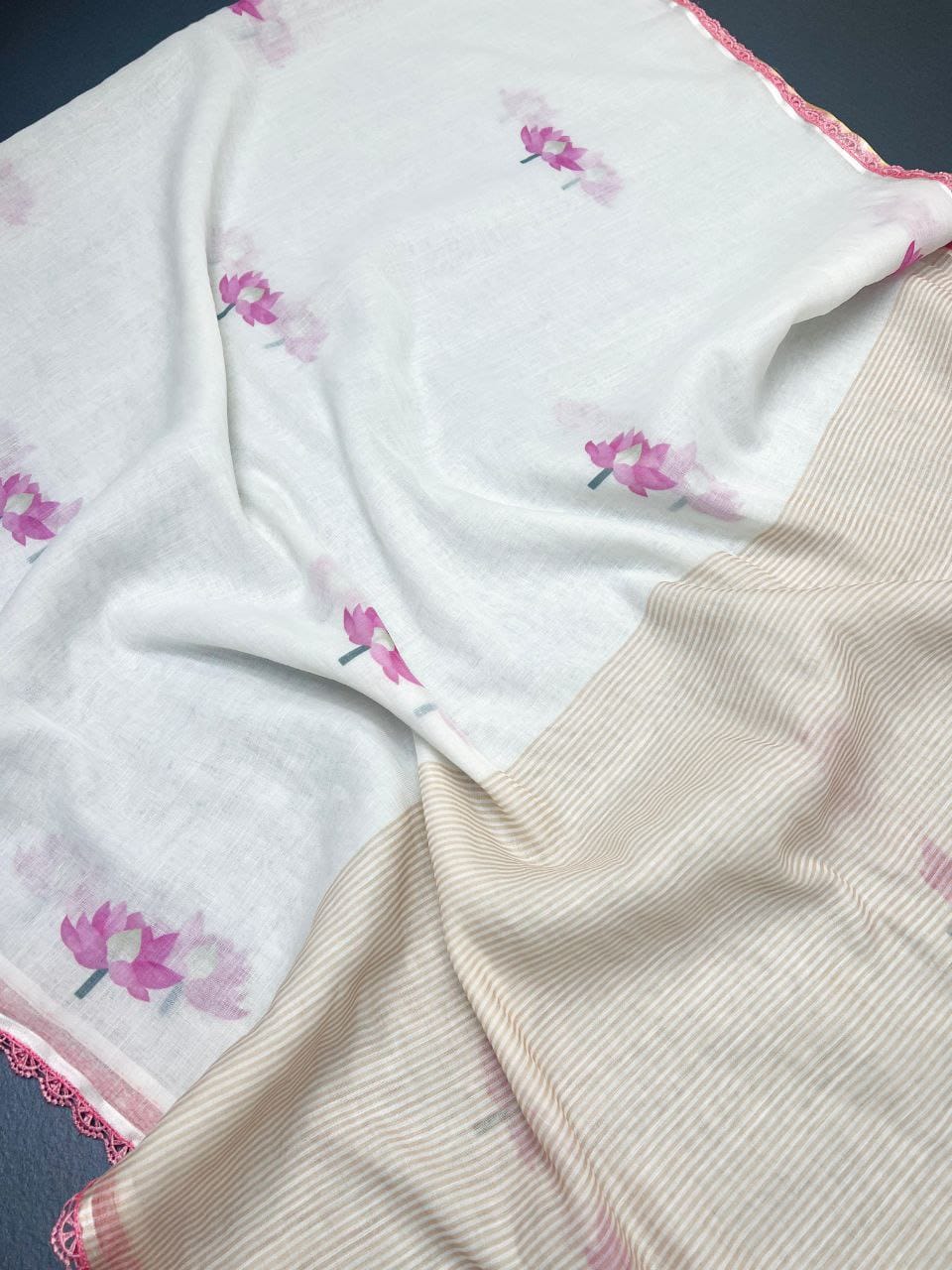 Blush Bloom Elegance Saree