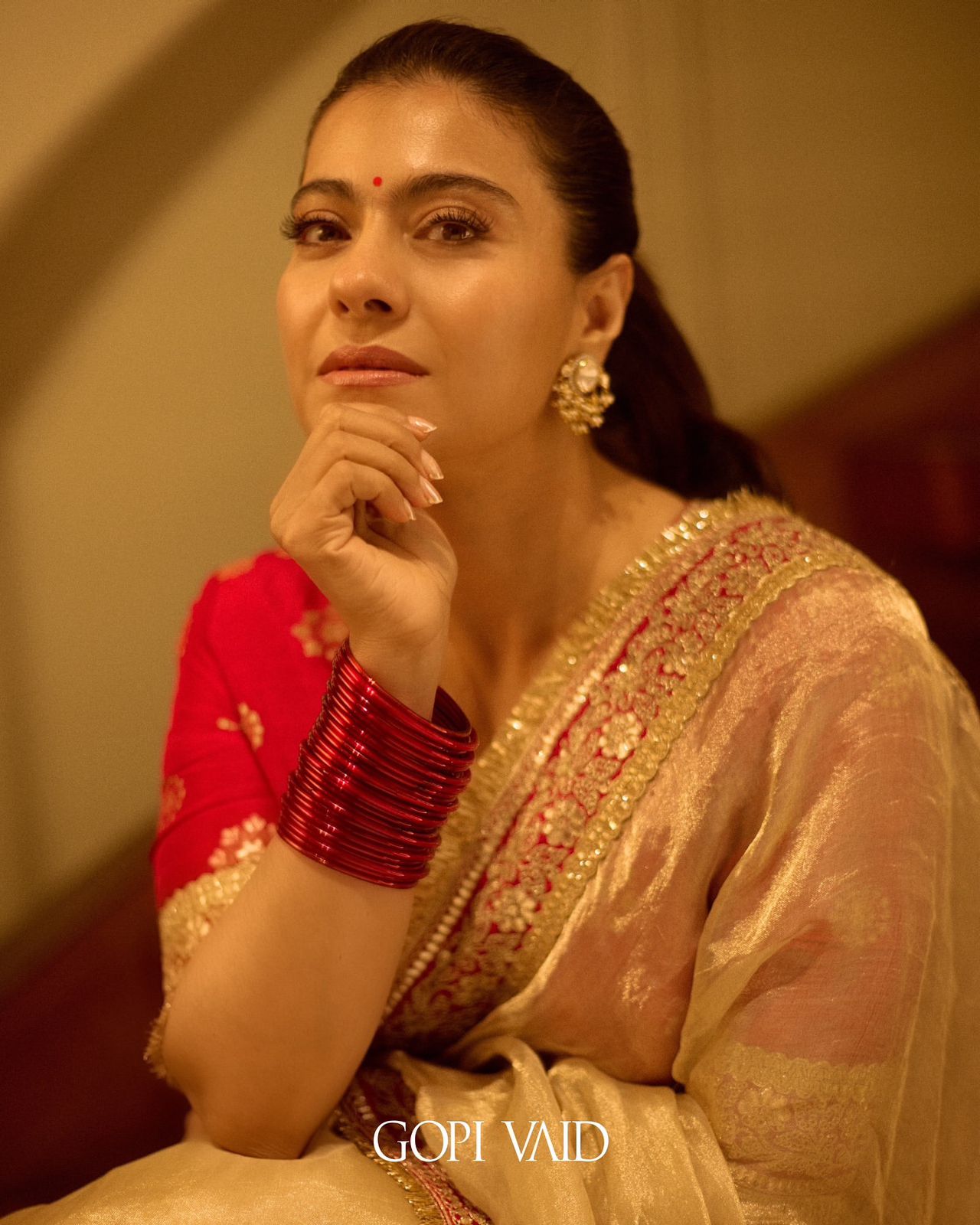 Crimson Majesty Net Saree