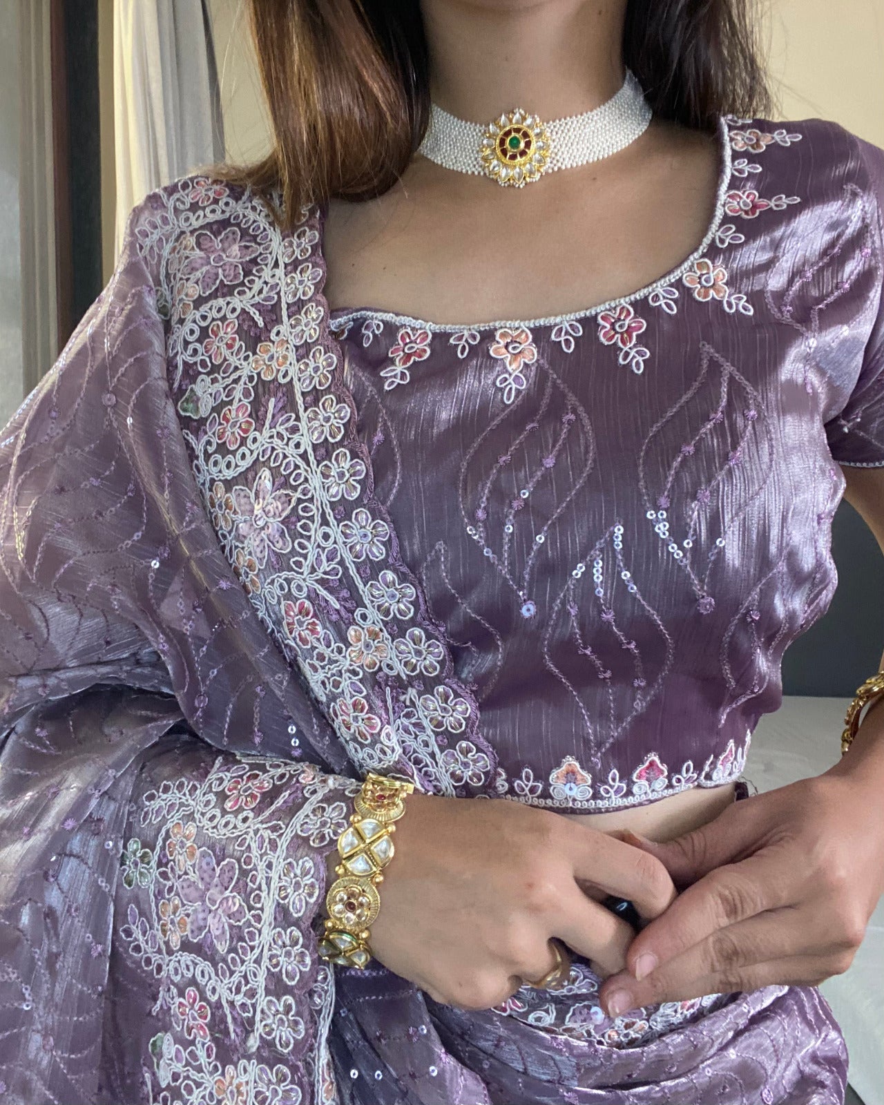 Graceful Essence Embroidered Saree